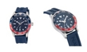 Nautica Men's Blue Silicone Strap Watch 43mm